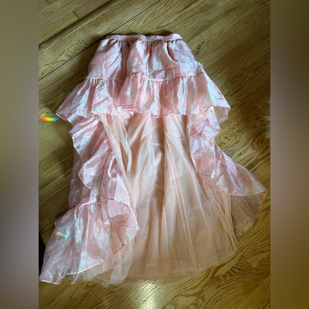 LoveShackFancy Blush Pink Ruffled skirt- size 12 - Picture 6 of 7